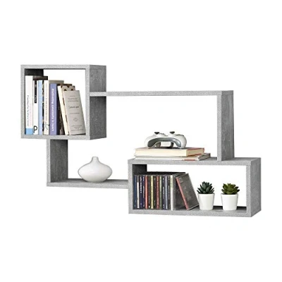 Abbildung von en.casa Wandregal, »Kvinesdal« Schweberegal mit 3 Ablagen 87x18x54cm Betonfarben