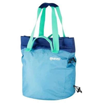 Abbildung von Mares Seaside Beach Bag, Große Strandtasche mit Magnetverschluss Hergestellt aus R PET Gewebe, Erwachsene, Aqua, 45x35 cm