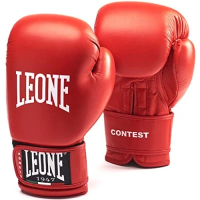 Abbildung von LEONE 1947, Boxhandschuh Wettbewerb, Unisex Erwachsene, Rot, 10 OZ, GN010