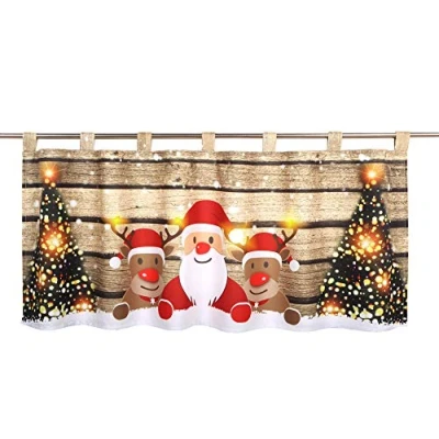 Abbildung von Delindo Lifestyle Scheibengardine &quot;WEIHNACHTS TEAM&quot;, (1 St.), HxB: 45x120, mit LED Beleuchtung