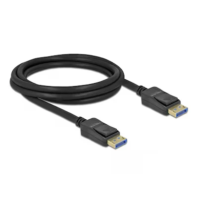 Abbildung von Delock DisplayPort Kabel 10K, 60 Hz, 54 Gbps, 2 m, Kunststoffgehäuse