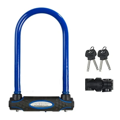 Abbildung von MASTER LOCK Bügelschloss [Schlüsselschloss] [mit Halterung] [Zertifiziertes Fahrrad Schloss Secure Gold Zertifikat][Blau] 8195EURDPROCOLWB Ideal für Fahrräder