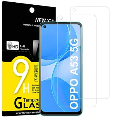 Abbildung von NEW&#039;C 2 Stück, Panzer Schutz Glas für Oppo A53 5G, Frei von Kratzern, 9H Härte, HD Displayschutzfolie, 0.33mm Ultra klar, Ultrabeständig