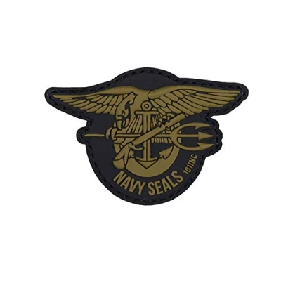 Abbildung von Van Os Emblem 3D PVC Navy Seals Klett Patch Abzeichen Aufnäher grün