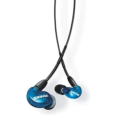 Abbildung von Shure AONIC 215 Wired Sound isolierende Ohrhörer, klarer Sound, Einzelfahrer, sichere In Ear Passform, abnehmbares Kabel, langlebige Qualität, kompatibel mit Apple &amp; Android Geräten Blau