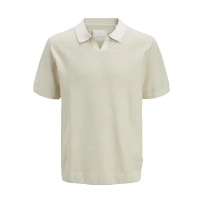 Abbildung von Jack &amp; Jones Premium Jprcceaston Split NECK Poloshirt, Herren, Größe: XS, Whitecap gray