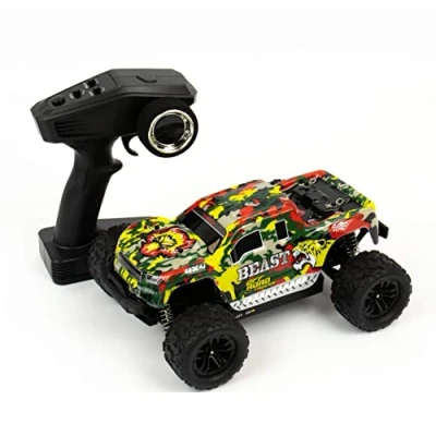 Abbildung von Blij&#039;r Beast Red ferngesteuertes RC Auto 45 km/h, 1:18, 2 Akkus, Allrad, 100m, Monstertruck
