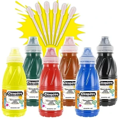 Abbildung von Cléopâtre EAD250x6A Maltinten Set, 6 Farben à je 250 ml