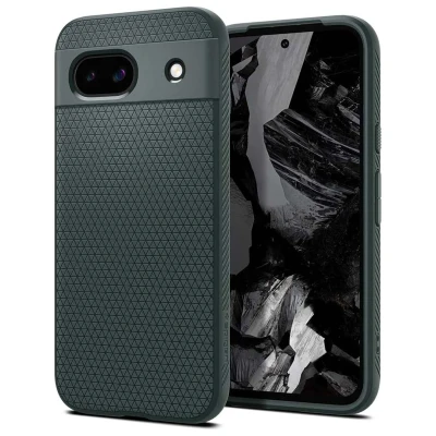 Abbildung von Google Pixel 8a Hülle Silikon Spigen Backcover/Soft Case Handyhülle Grün Shockproof/Stoßfest