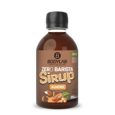 Abbildung von Bodylab24 Zero Barista Sirup Mandel 250ml, ohne Zucker* und Kalorien*, vegan, Geschmack Süße für Kaffee Co