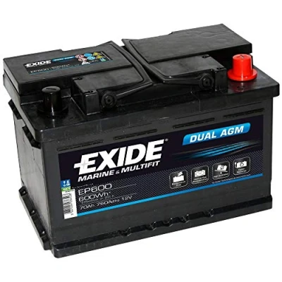 Abbildung von EXIDE DUAL AGM EP600 Batterie 12V 70Ah 760A B13 PEUGEOT: 308 SW 2, BMW: 3 Limousine, VOLVO: S60 II