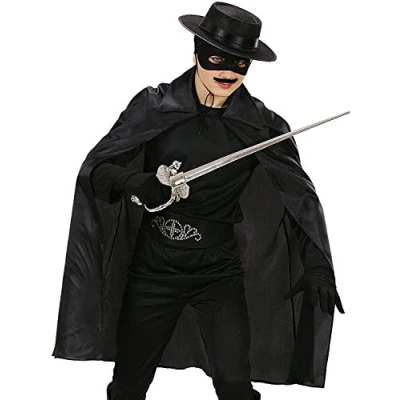 Abbildung von W WIDMANN MILANO Party Fashion Umhang Kinder, circa 100 cm, Teufel, Zauberer, Zorro, Karneval, Halloween