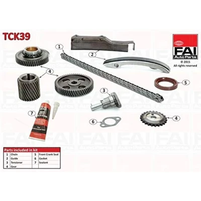 Abbildung von FAI AutoParts TCK39 Steuerkettensatz mit Dichtungen, Zahnrädern Simplex, Rollenkette MITSUBISHI: PAJERO 2