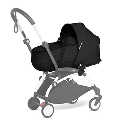 Abbildung von BABYZEN YOYO 0+ Liegewanne, Black mit dicker Doppelmatratze; Schale und Verdeck belüftet Nur YOYO2 Gestell verwendbar (separat erhältlich)