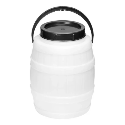 Abbildung von Garronda Regentonne 12L Behälter mit Deckel Weithalsfass BPA frei GD 0086, Weiß, 12 l