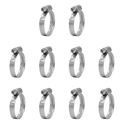 Abbildung von VARIOSAN Schlauchschellen Set 13644, 10 Stück, Spannbereich 25 40 mm, Bandbreite 9 W4 (Edelstahl / V2A)