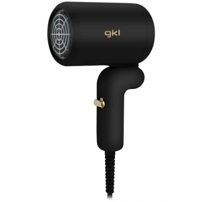 Abbildung von GKL Mini Reise Haartrockner, 400 W, faltbar, Warmluftstrom bis zu 70 C, für Koffer, Fitnessstudio, Rucksack und den täglichen Gebrauch, sehr leistungsstarker Haartrockner Ihre Größe, Schwarz