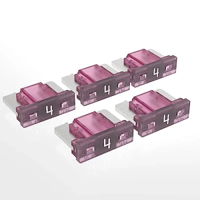 Abbildung von AUPROTEC Mini LP Kfz Sicherungen Flachstecksicherungen 2A 30A Auswahl: 4A Ampere pink, 5 Stück
