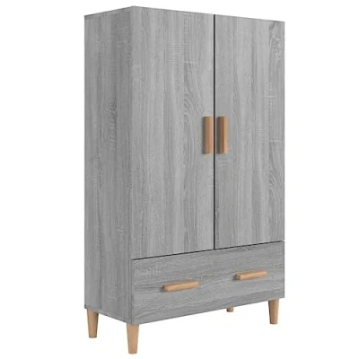 Abbildung von vidaXL Highboard Sideboard Kommode Schrank Anrichte Beistellschrank Mehrzweckschrank Standschrank Wohnzimmer Grau Sonoma 70x31x115cm Holzwerkstoff