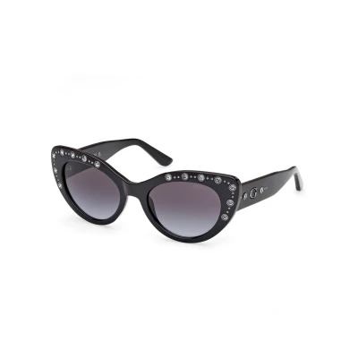 Abbildung von Guess Sonnenbrille, Damen, Größe: 54, Shiny black /gradient smoke