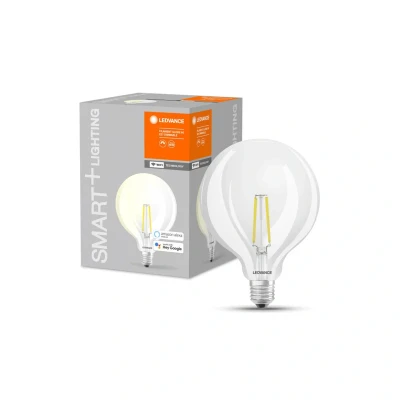 Abbildung von LEDVANCE Smarte LED Lampe mit WiFi Technologie, Sockel E27, Dimmbar, Warmweiß (2400 K), ersetzt Glühlampen 60 W, SMART+ Globe Edison Dimmable, 1er Pack, Filament