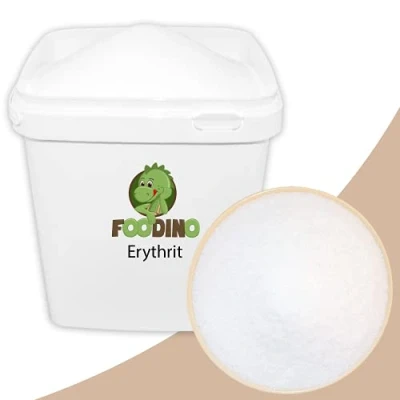 Abbildung von Erythrit Erythritol im Eimer Zuckerersatz Süßstoff kalorienfrei ohne Gentechnik natürliche Zuckeralternative leicht löslich 2,5kg zahnfreundlich 70% Süßkraft von Zucker Diabetiker geeignet Foodino