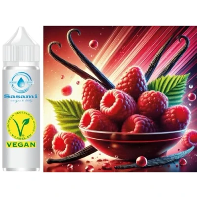 Abbildung von Himbeere Vanille Aroma Konzentrat Vegan Sasami 10ml