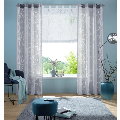 Abbildung von my home Raffrollo &quot;Anna&quot;, mit Schlaufen, Halbtransparent, Ausbrenner, Viskose