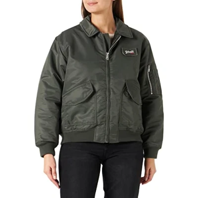 Abbildung von Schott Bomberjacke, Damen, Größe: Large, Sage kaki