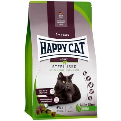 Abbildung von Happy Cat Sterilised Adult Weide Lamm M Trockenfutter für sterilisierte Katzen und Kater 4 kg