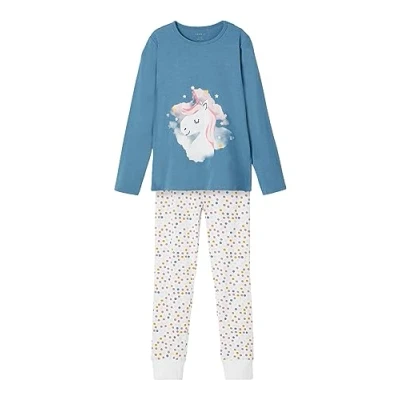 Abbildung von Name it Real Unicorn NOOS Set Nachtwäsche für Kinder, Größe: 122/128, teal