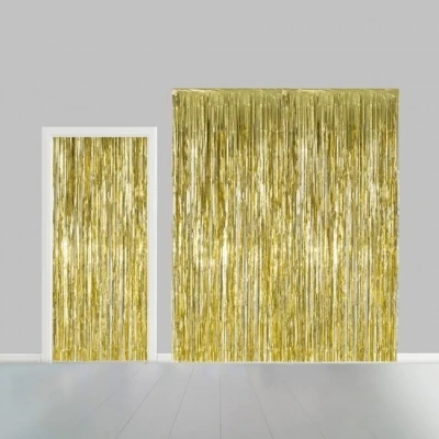 Abbildung von Tür Vorhangfolie Gold 100x240 cm