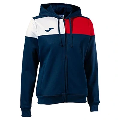Abbildung von Joma Damen Mit Frau Crew V Kapuzenjacke, Marineblau, Rot, Weiß, S EU