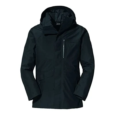 Abbildung von Schöffel Herren 3in1 Parka Warschau M, wind und wasserdichte Winterjacke, aus Gore Tex mit wattierter, herauszippbarer Innenjacke, black, 50