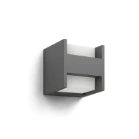 Abbildung von Philips Outdoor Ultra Efficient Arbour Wandleuchte up/down 3,8W, 2700 Kelvin, IP44 wetterfest, anthrazit