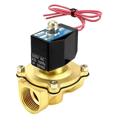 Abbildung von QWORK® Magnetventil 220V, 1&#039;&#039;G, Messing, für Wasser Luft Gas Öl, DN25