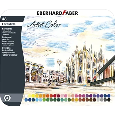 Abbildung von Eberhard Faber 516148 Buntstifte Set Artist Color, 48 Farbstifte im Metalletui