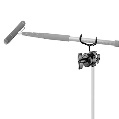 Abbildung von Neewer Mikrofon Ausleger Pole Montageadapter mit 2,5 Zoll Griffkopf und Stützhalter, passend auf C Ständer (schwarz)