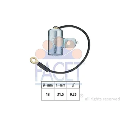Abbildung von FACET 0.0397 Kondensator, Zündanlage Made in Italy OE Equivalent RENAULT: 4 Kombi