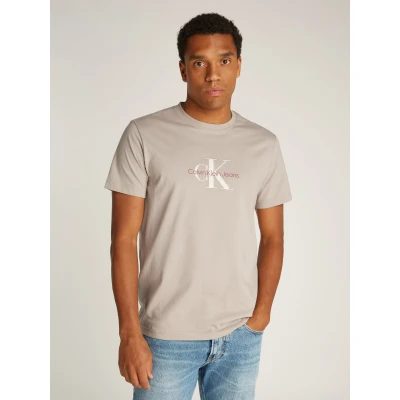 Abbildung von Calvin Klein Jeans Distressed Monologo TEE Tshirt print, Herren, Größe: XXL, Goat