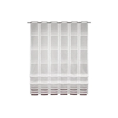 Abbildung von Gardinenbox.eu Clipsrollo HxB 145x63 cm WEIß LILA transparenter Stoff Stangendurchzug inklusive Clipse waschbar, 812614 3