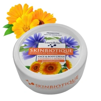 Abbildung von Bendida Skinbiotique Pflegecreme für sehr trockene Haut Gesicht und Körper mit Ringelblume Extrakt Regenerierend Feuchtigkeitscreme Creme bis 150ml