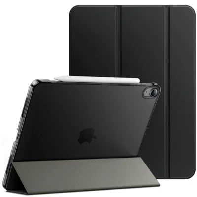 Abbildung von JETech Hülle für iPad Air 11 Zoll M2 (2024), 5./4. Generation 2022/2020 10,9 Zoll, Abdeckung mit Auto Schlafen/Wachen (Schwarz)