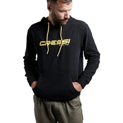 Abbildung von Cressi Unisex Hoodie hoo, Schwarz/Gelb, 3XL