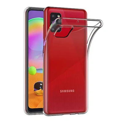 Abbildung von AICEK Hülle Compatible für Samsung Galaxy A31 Transparent Silikon Schutzhülle Case Clear Durchsichtige TPU Bumper Handyhülle (6,4 Zoll)