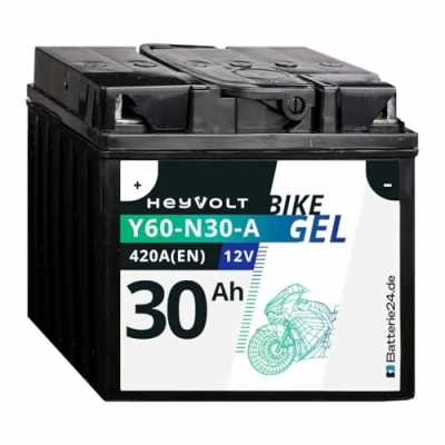 Abbildung von HeyVolt GEL Motorradbatterie 12V 30Ah Y60 N30 A 53034 C60