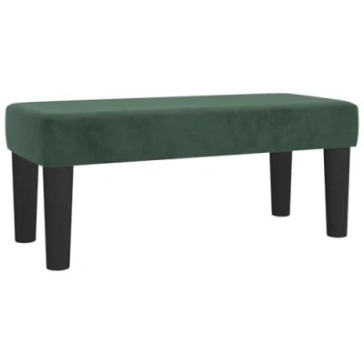 Abbildung von vidaXL Sitzbank Polsterbank Bank Flurbank Bettbank Betthocker Garderobenbank Schlafzimmer Wohnzimmer Eingangsbereich Flur Dunkelgrün 70x30x30cm Samt