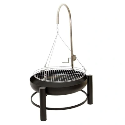 Abbildung von Lemodo Feuerschale Schwenkgrill mit 57 cm, (1 Set), Grillrost, höhenverstellbar Kurbel, Feuerstelle