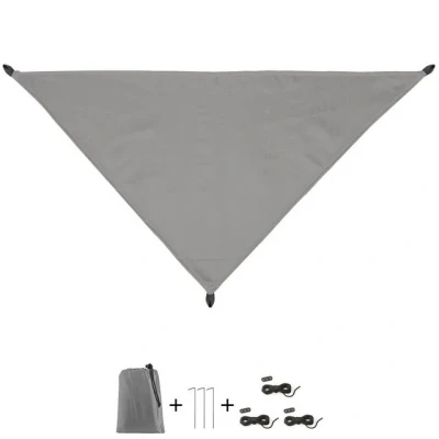Abbildung von CelinaSun Sonnensegel PES UPF 50+ Outdoor Dreieck 3 x 4,25m grau Sonnendach Backpacking Zeltplane Ultraleicht Tragebeutel
