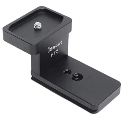 Abbildung von iShoot Objektivkragen Ersatzfuß Stativ Mount Ring Base kompatibel mit Nikon FTZ Konverter Objektiv Adapter Ring, Objektivstütze Halterung Arca Fit Schnellwechselplatte